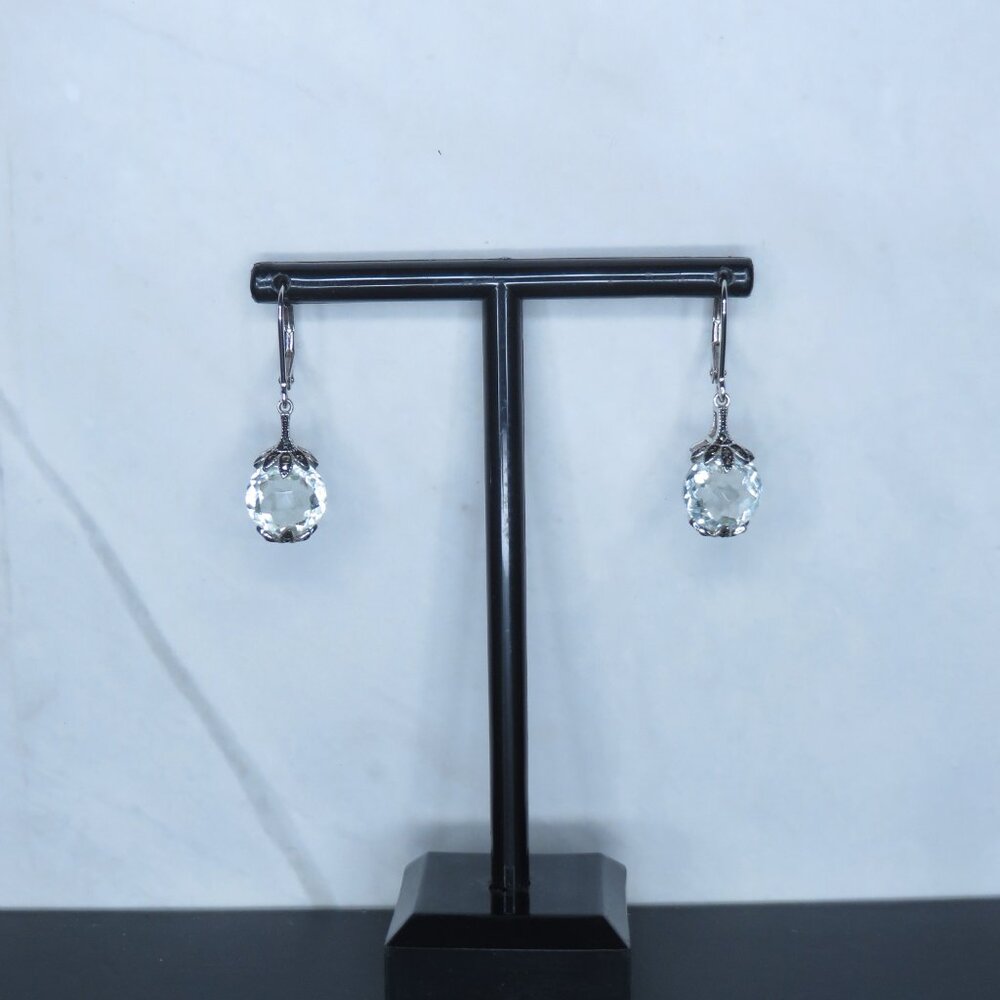 Designer Dk Sterling Silver Statement Earrings - image 2